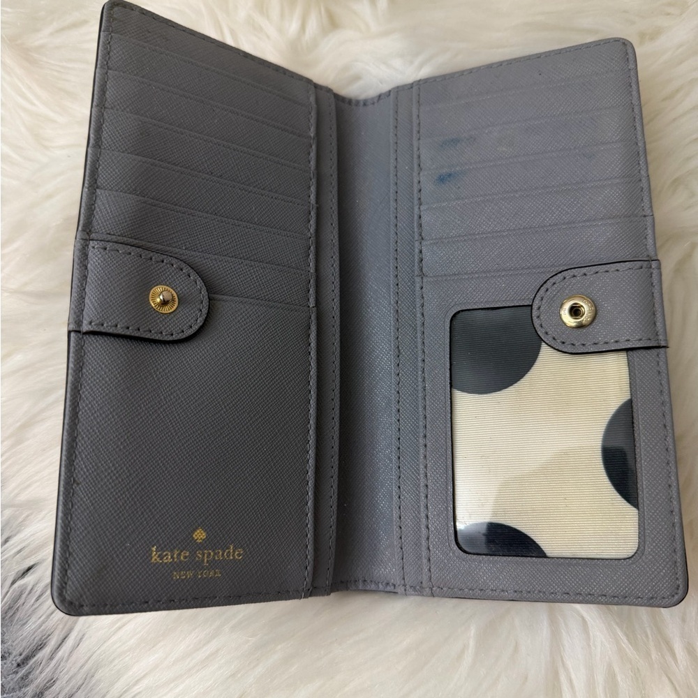 Kate Spade Light Gray Wallet with Zipper Accent - Picture 5 of 5